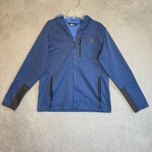 The North Face Mens Full Zip Hoodie Jacket L Blue Outdoor Athletic Activewear